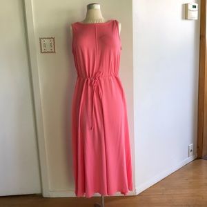 The Limited NWT peach French terry midi dress